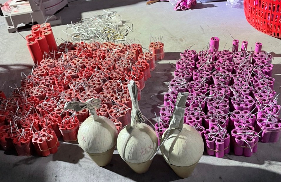 Công an huyện Tiên Lãng: Thu hồi 4 khẩu súng, 110 viên đạn, gần 28 kg pháo